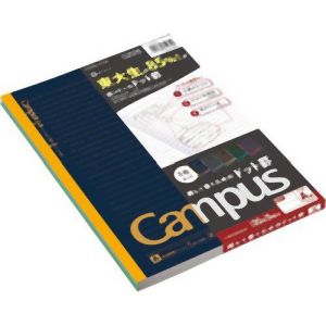コクヨ KOKUYO コクヨ キャンパスノート ドット入り 罫線 ブラックカラー A罫 5色パック ノ-3CDATN×5