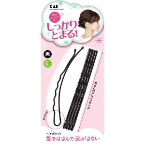 貝印 kai 貝印 KQ3119 強力アレンジピンL 黒