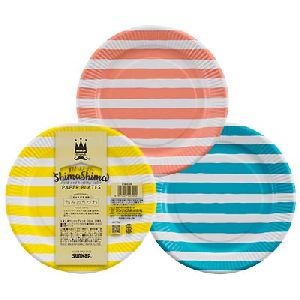 サンナップ SUNNAP サンナップ しましまペーパープレート 18cm 10枚