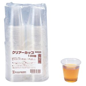 サンナップ SUNNAP サンナップ 商い用クリアーカップ 90ml 100個入 C-9010G クリア C