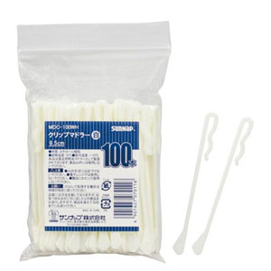 サンナップ SUNNAP サンナップ クリップマドラー 95mm ホワイト 100本入 MDC-100WH