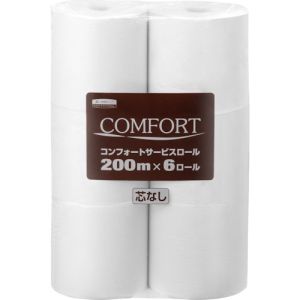 クレシア クレシア 11305 コンフォート サービスロール 200MX6ロール 芯なし