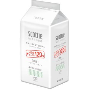 クレシア クレシア 77024 スコッティ ウェットティシュー除菌 ノンアルコールタイプ 120枚詰替え用