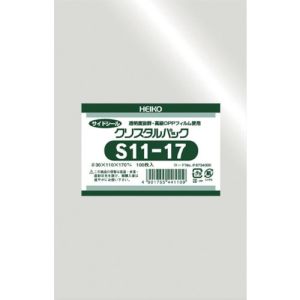 ヘイコー HEIKO HEIKO OPP袋 テープなし クリスタルパック S11-17  6734000