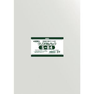 ヘイコー HEIKO HEIKO OPP袋 テープなし クリスタルパック S-B4 6739300