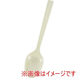 シモジマ HEIKO シモジマ 4513001 プラスチックスプーン アイボリー 16cm 単袋 100本入り