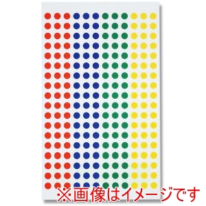 シモジマ HEIKO シモジマ 7062136 タックラベル φ5 No.648 4色アソート 1512枚入り