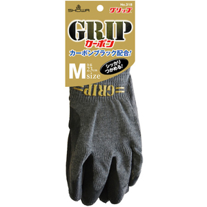 ショーワグローブ SHOWA ショーワグローブ 318 MBK グリップカーボン Mサイズ 黒