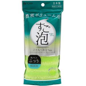 東和産業 TOWA 東和産業 すご泡 4 ナイロンタオル ふつう グリーン