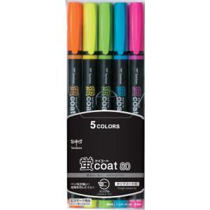 トンボ鉛筆 Tombow トンボ鉛筆 WA-SC5C 蛍光マーカー 蛍COAT80 5色セット