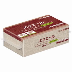エリエールビジネスサポート ペーパータオルスマートタイプ無漂白 シングル200枚中判30PK入1ケース メーカー直送 代引不可 北海道沖縄離島不可