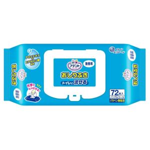 大王製紙 大王製紙 アテント 流せるおしりふき 無香料 72枚