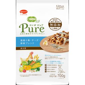 日本ペットフード 日本ペット コンボ ピュア ドッグ 国産小魚 チーズ 野菜ブレンド 700g 225290