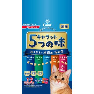 日清ペットフード 日清 キャラット 5つの味 飽きやすい成猫用 海の幸 1.2Kg