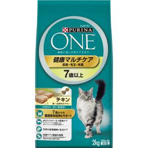 ネスレ日本 Nestle ピュリナワン キャット 健康マルチケア 7歳以上 チキン 2Kg ネスレ