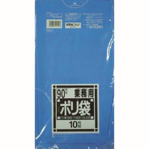 日本サニパック sanipak サニパック N-91-BL N-91Nシリーズ90L青 10枚