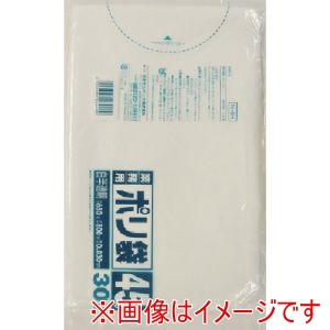 サニパック 日本サニパック N-4H-HCL N-4H業務用ポリ袋白半透明45L 30枚