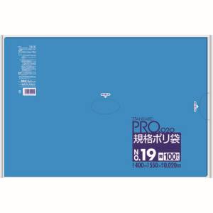日本サニパック サニパック BL19 規格 ポリ袋 19号 青 100枚