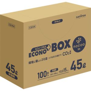 日本サニパック サニパック CE44 エコノプラスBOXノクー45L100枚0.015mm