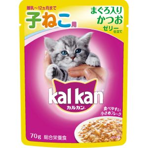マース MARS マース カルカン パウチ 12ヵ月までの子ねこ用 まぐろ入りかつお 70g