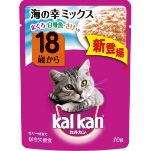 マース MARS マース カルカン パウチ 18歳から 海の幸ミックス まぐろ 白身魚 さけ入り 70g