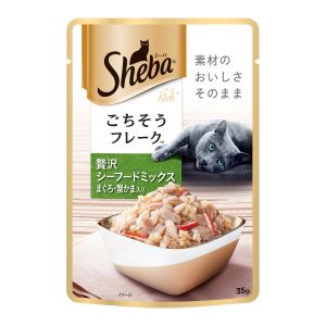 マース MARS マース シーバ リッチ ごちそうフレーク 贅沢シーフードミックス まぐろ 蟹かま入り 35g