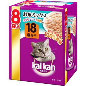 マース MARS マース カルカン パウチ 18歳から お魚ミックス まぐろ かつお 白身魚入り 70g×8袋入 266160