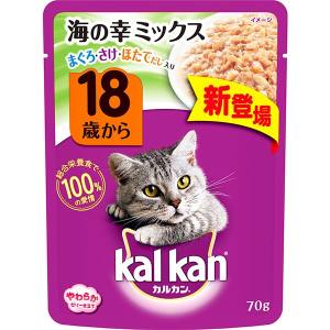 マース MARS マース カルカン パウチ 18歳から 海の幸ミックス まぐろ さけ ほたてだし入り 70g
