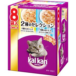 マース MARS マース カルカン パウチ 2種セレクション 4種のおいしさ まぐろ たい かにかま ささみ入り 4種のおいしさ まぐろ たい 白身魚 さけ入り 70g×8袋入 267500