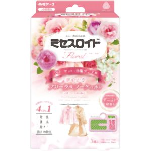 白元アース 白元アース ミセスロイドフローラル クローゼット 洋服ダンス用 3個 1年防虫 フローラルブーケ