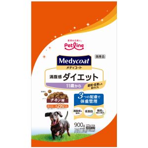 ペットライン PETLINE ペットライン メディコート 満腹感ダイエット 11歳から 900g 225g×4