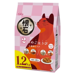 ペットライン PETLINE ペットライン 懐石 2つのごほうび 小魚添えペア 1.2kg 300g×4袋