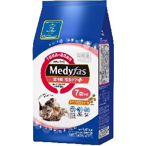 ペットライン PETLINE ペットライン メディファス 室内猫 毛玉ケアプラス 7歳から チキン & フィッシュ味 1.41kg 235g×6