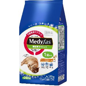 ペットライン PETLINE ペットライン メディファス 満腹感ダイエット 1歳から チキン & フィッシュ味 1.41kg 235g×6