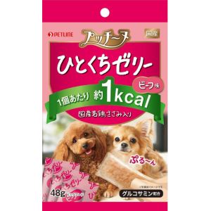 ペットライン PETLINE ペットライン プッチーヌ ひとくちゼリー 国産若鶏ささみ入り ビーフ味 48g