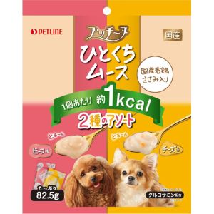 ペットライン PETLINE ペットライン プッチーヌ ひとくちムース 国産若鶏ささみ入り 2種のアソート 82.5g