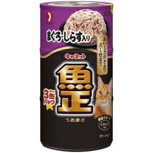 ペットライン PETLINE ペットライン キャネット 魚正 まぐろ しらす入り 160g×3缶