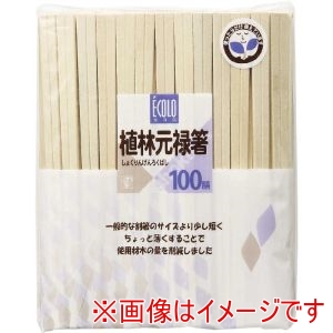 やなぎプロダクツ やなぎ エコロ植林 元禄箸 裸100膳 VI-013