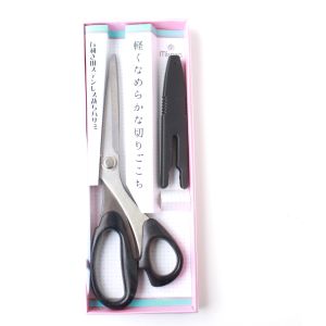 ミササ ミササ 右利き用 ステンレス 裁ちはさみ 20cm 黒 キャップ付き 8164