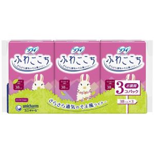 ユニチャーム Unicharm ユニチャーム ソフィ ふわごこち ピンクローズの香り 38枚×3P