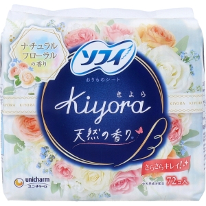 ユニチャーム Unicharm ユニチャーム ソフィ Kiyora おりものシート ナチュラルフローラルの香り 72個