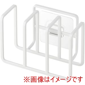 山崎実業 Yamazaki 山崎実業 プレート フィルムフック スポンジホルダー 3連 ホワイト 3086