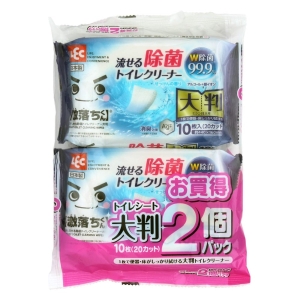 レック LEC レック 激落ちくん 流せる除菌トイレクリーナー 大判 10枚入 2個パック S00328