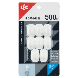 レック LEC レック はがせる 粘着 フック 8個入 H00464