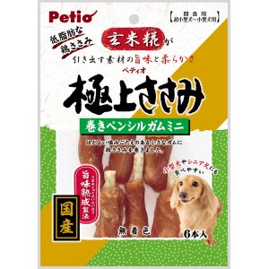 ペティオ Petio ペティオ 極上ささみ 巻きペンシルガムミニ 6本入 犬 おやつ
