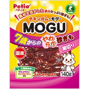 ペティオ Petio ペティオ チキンガムMOGU 7歳からのやわらか 砂ぎも細切り 140g