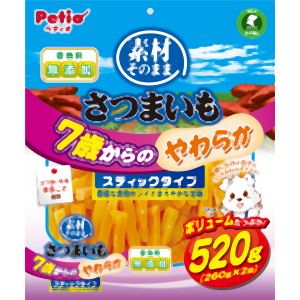 ペティオ Petio ペティオ 素材そのまま さつまいも 7歳からのやわらかスティックタイプ 520g