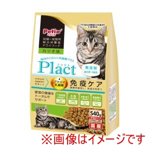 ペティオ Petio ペティオ プラクト キャット ドライフード 幼猫～成猫用 カツオ味 540g