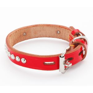 ペティオ Petio ペティオ 手縫平首輪中一 24mm レッド