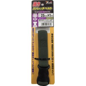 ユタカメイク Yutaka ユタカメイク SBR-214 強力ストレッチベルト 25mm×1m バックル ODグリーン